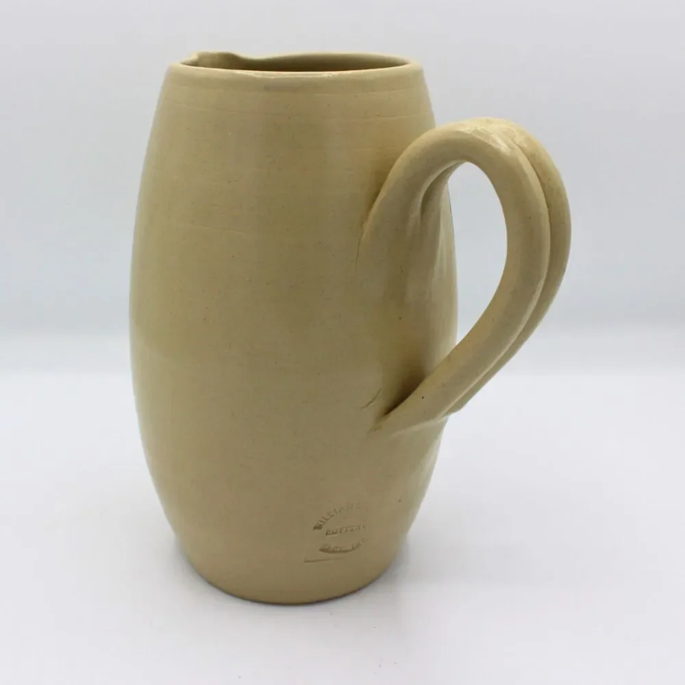 Vintage Williamsburg Pitcher Set Handcrafted Stoneware Rustic Farmhouse Table